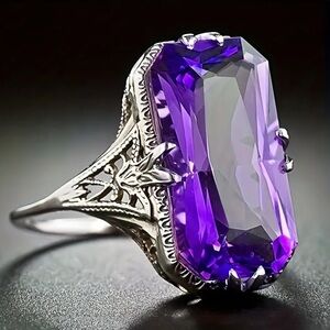 Brand New Silver Plating/Zirconia Ring.